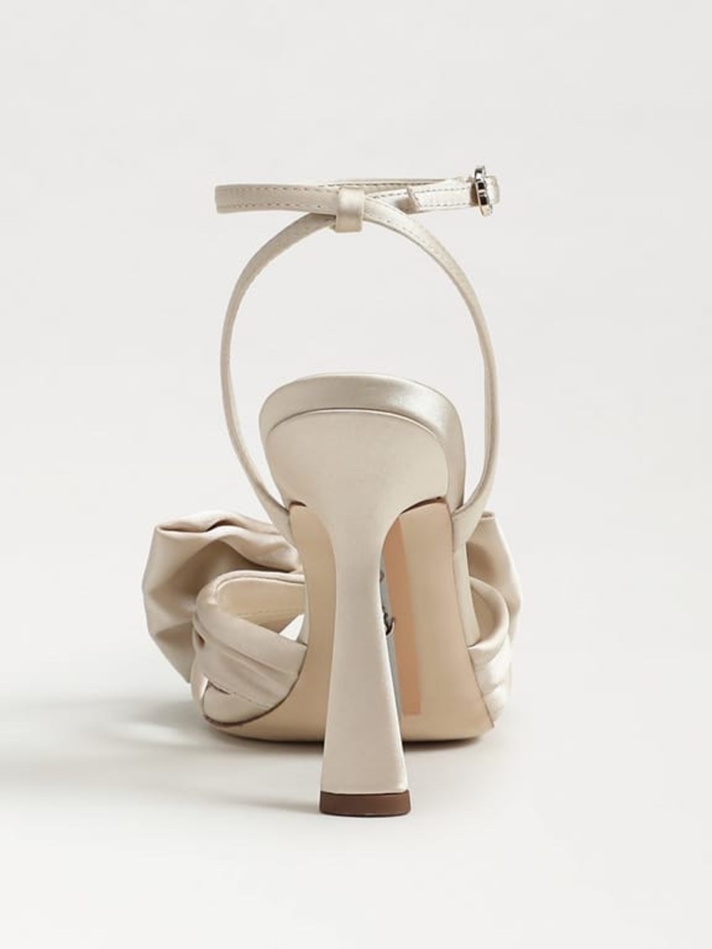 Mango Satin Ivory Lexi Heeled Sandals NWT - Picture 5 of 9